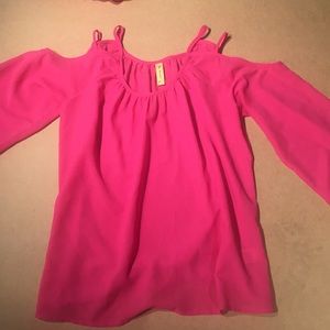 Bee Stitched pink polyester top