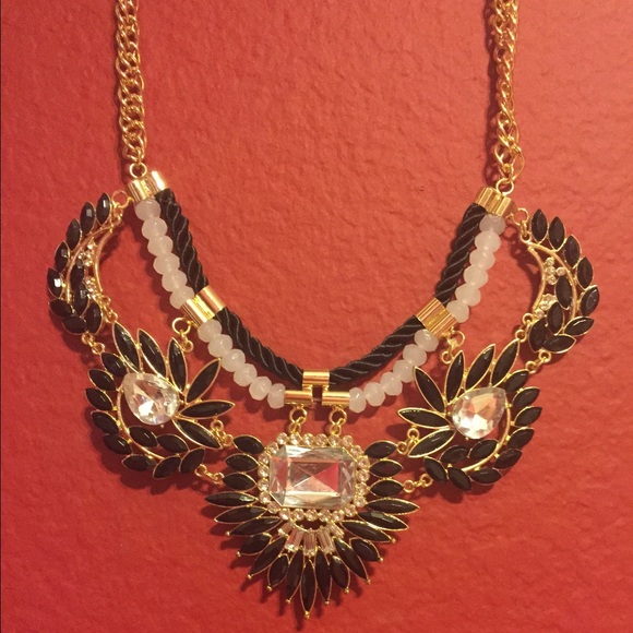 Black and Gold statement necklace