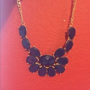 Royal blue necklace and earrings