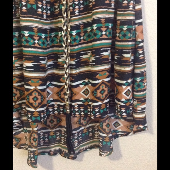 💖SOLD💖Tribal Print Strapless Dress - Picture 3 of 4