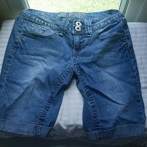 Long Jean shorts