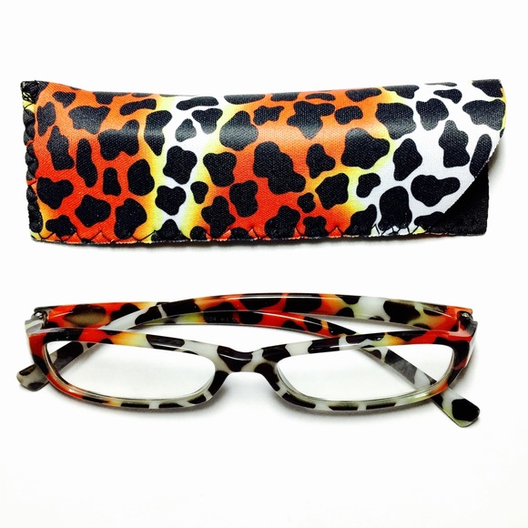 Accessories - 2.75 reading glasses animal print with case