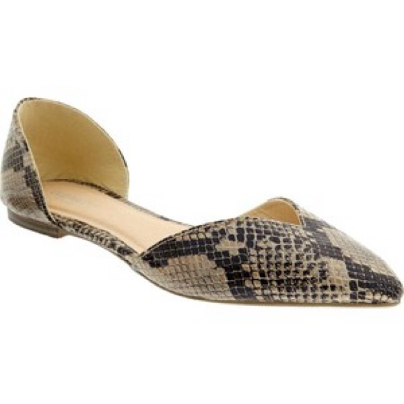 Old Navy Shoes - Snakeskin Print Dorsay Flats