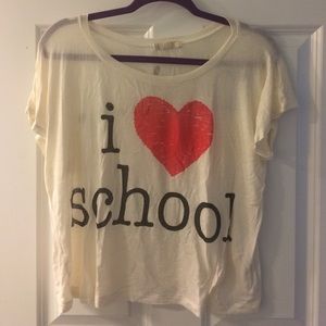I love school crop top