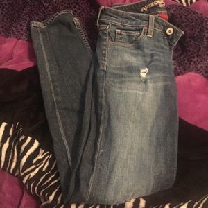 Arizona Jean co. Ripped super skinny ankle jeans