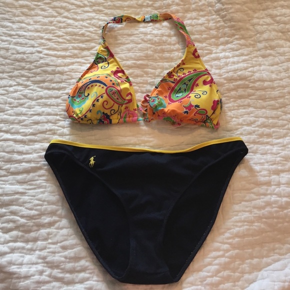 Swim suit. Two piece polo bikini.