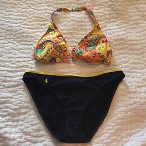 Swim suit. Two piece polo bikini.