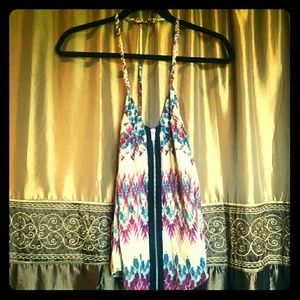 LF Aztec Print Flowy Tank Top