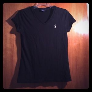Ralph Lauren Sport black v-neck tee