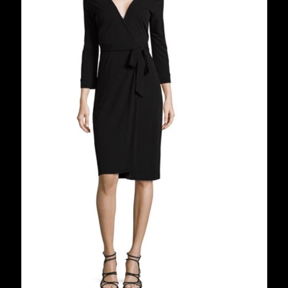 Diane Von Furstenberg black Julian Wrap Dress
