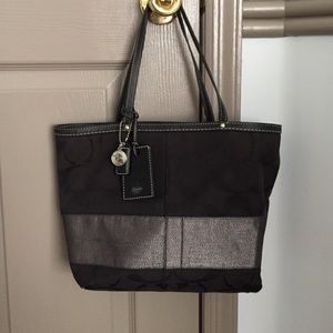 Authentic black and gray coach bag!