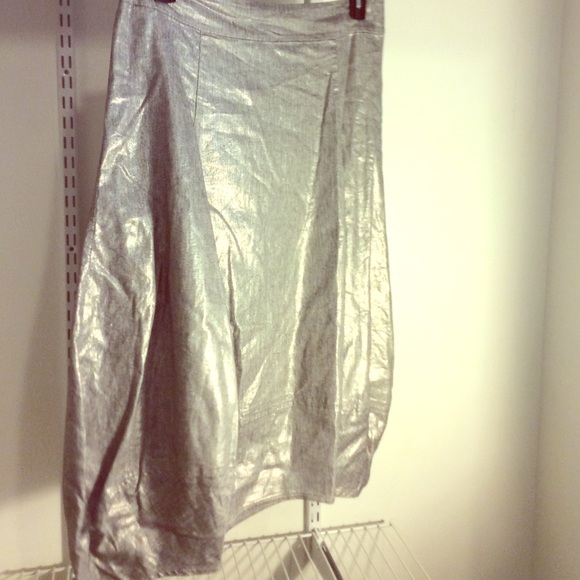 Eileen Fisher metallic balloon skirt
