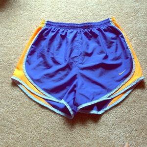 Nike Blue and Orange Track Shorts