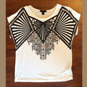Abstract Aztec stud top