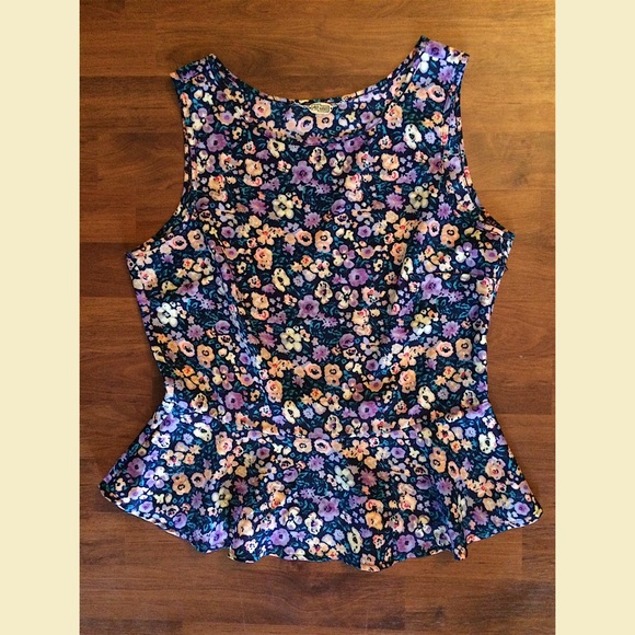 Floral peplum top