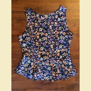 Floral peplum top