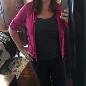 Cute hot pink throw on sweater/shirt