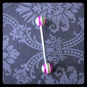 Acrylic pink and green industrial bar