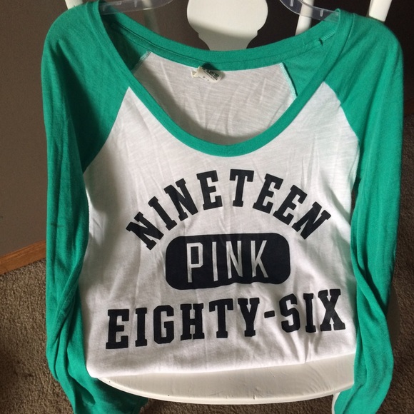 Green and white baseball long sleeve