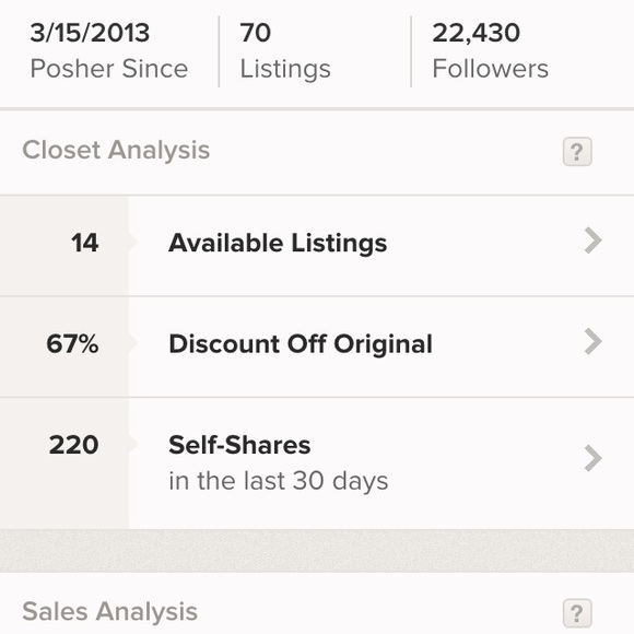 My Poshmark Stats - Picture 2 of 4