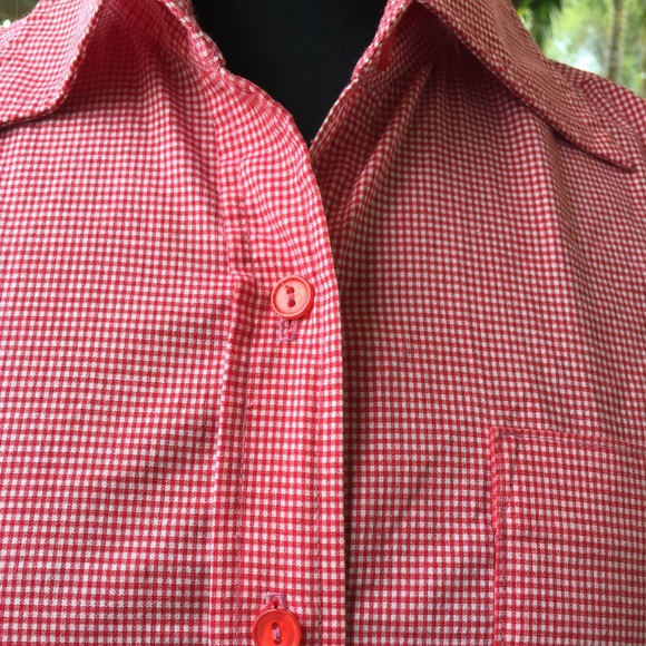 Red Checkered Button Down Shirt - Picture 2 of 3