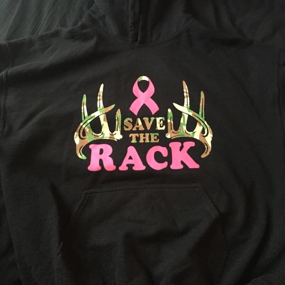 Gildan Jackets & Blazers - Breast cancer awareness "save the rack" hoodie
