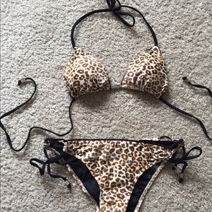 Kardashian kollection leopard swimwear