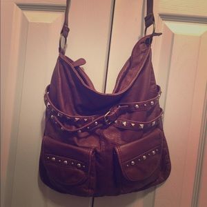 Brown bag with studs