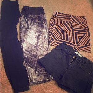 Black leggings,yoga pants,high waisted short/skirt