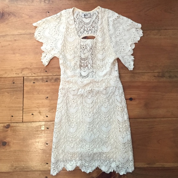Nightcap Spanish lace flutter dress