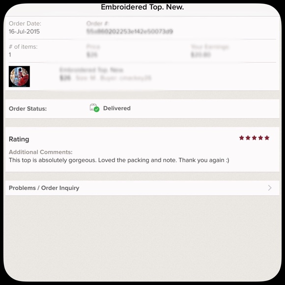 ‼️SOLD‼️❤️🎉HP🎉❤️New embroidered top. - Picture 3 of 3