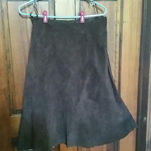 Brown Suede Skirt