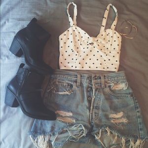 Polkadot Bra Top/ Bandeau