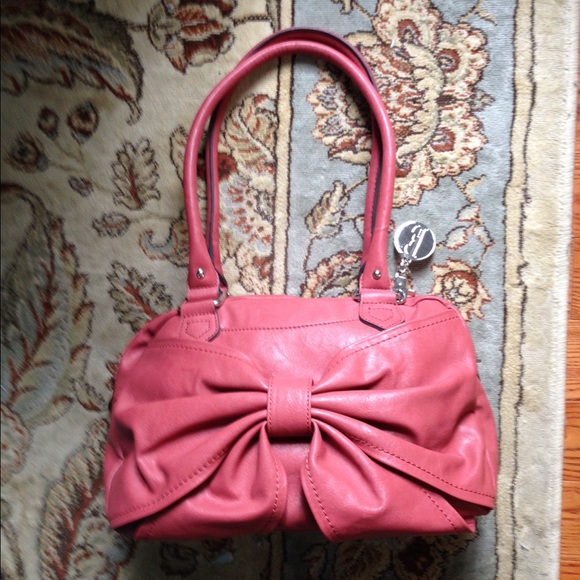 Rose colored purse with bow