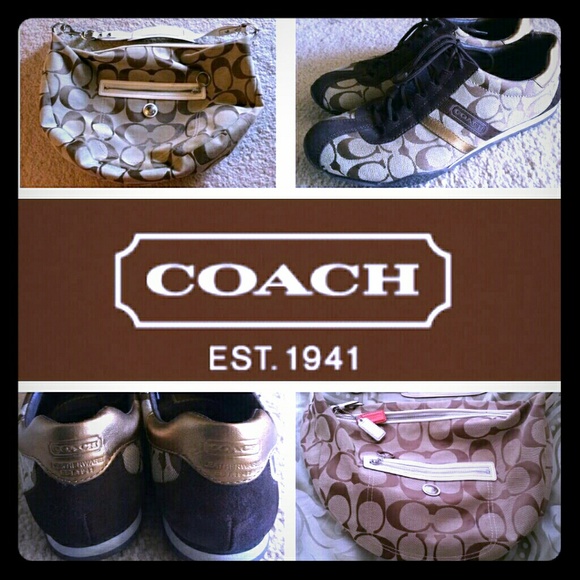 Authentic coach handbag & sneakers