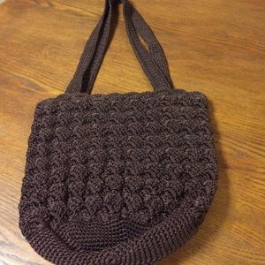 Sak brown woven shoulder bag