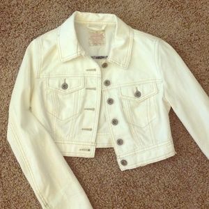 Free People White Denim Jacket