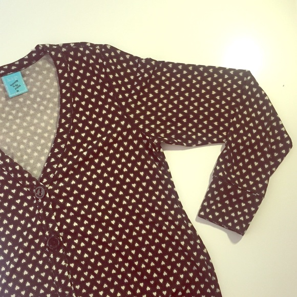 Heart Print Cardigan