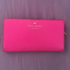 Kate spade hot pink wallet