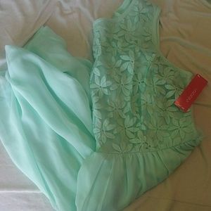 Sea foam green colored dress
