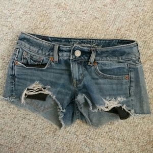 AEO denim shorts