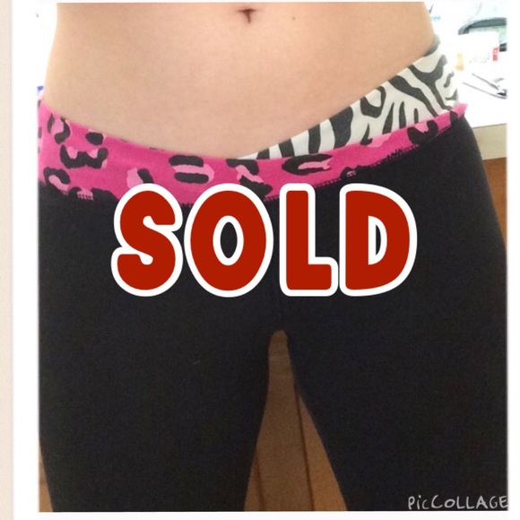 VS PINK Zebra & Leopard Print Yogas