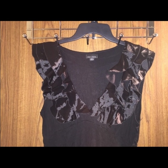 Black ruffle dress - Picture 4 of 4