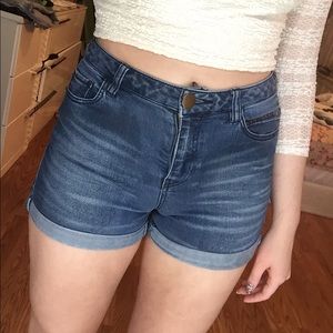 High Waisted Blue Jean Shorts