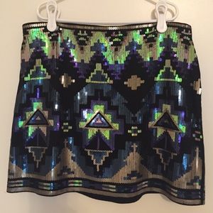 Sequin Express mini skirt