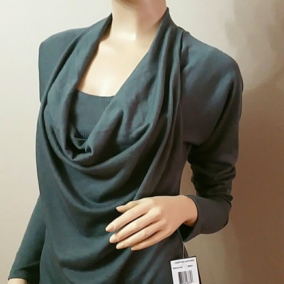 ❌SOLD Cute Grey Sweater Dress❌ - Picture 2 of 4