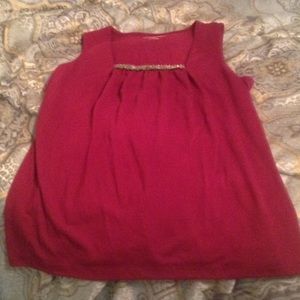 Burgundy sleeveless top L SOLD