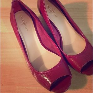 Cole Haan Red Patent Wedges