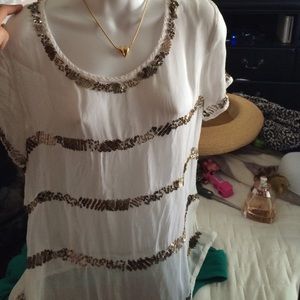 Silk sequins shirt