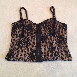 Black Lace Crop Top